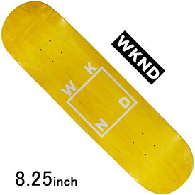 ウィークエンド 8.25インチ スケボー デッキ WKND Silver Glitter Logo Yellow deck スケートボード ストリート パーク 板