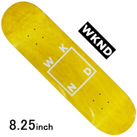 ウィークエンド 8.25インチ スケボー デッキ WKND White Logo Yellow deck スケートボード ストリート パーク 板