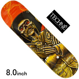 テクネ 8.0インチ スケボー デッキ 単品 Techne Skateboards Dead King Rising Pancho スケボーデッキ スケートボード 彫 タトゥーアートグラフィック