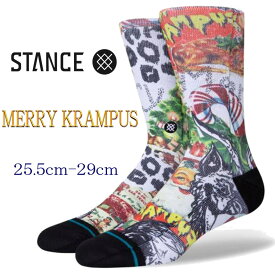 【スーパーSALE】 スタンス ソックス メリークランパス Stance Socks MERRY KRAMPUS メンズ L 25.5-29.0cm クリスマス アート メンズ 靴下 ソックス サンタクロース