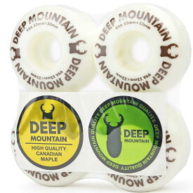 ディープマウンテン 52mm 99A スケボー ウィール ホワイト ブラック Deep Mountain Hard Wheels White Black スケートボード ハードウィール タイヤ ブランド アーバンスポーツ ストリート パーク ランプ