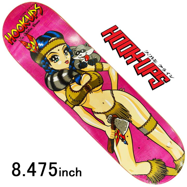 楽天市場】8.475インチ フックアップス スケボー デッキ 板 Hook Ups 