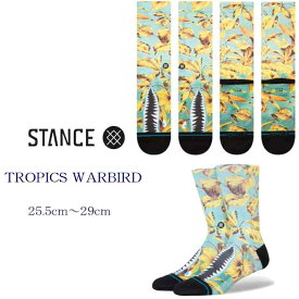 Stance スタンス Stance Socks TROPICS WARBIRD トロピカル ワーバード メンズメンズ L 25.5-29.0cm メンズ 靴下 ギフト 男性 彼氏 プレゼント 贈り物 ワニー 花柄 フラワー