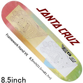 サンタクルーズ 8.5インチ スケボー デッキ Santa Cruz Skateboard Framework Hand VX Deck スケートボード ブランド アーバンスポーツ ストリート パーク ランプ 人気 おすすめ カットバック スケボーデッキ