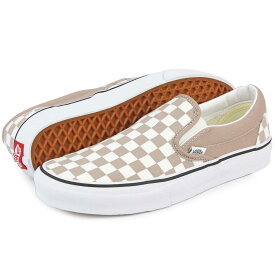 USA企画 バンズ スリッポン 26-29cm Vans Checkerboard Classic Slip On FRENCH OAK クラシック スケボー スケートボード チェッカーボード チェック ストリート シューズ メンズ 靴 ブランド ファッション 並行輸入 定番モデル シーズン限定カラー