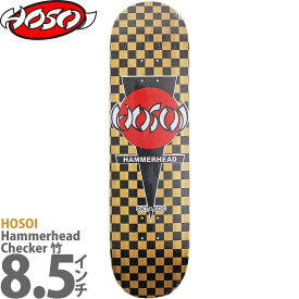 ホソイ 8.5インチ スケボー デッキ Hosoi Skateboard Pro Christian Hosoi Hammerhead Checkered Bamboo deck スケートボード プロ クリスチャンホソイ ハンマーヘッド チェック 市松 バンブー ストリート パーク ランプ 人気 おすすめ ブランド カットバック スケボーデッキ