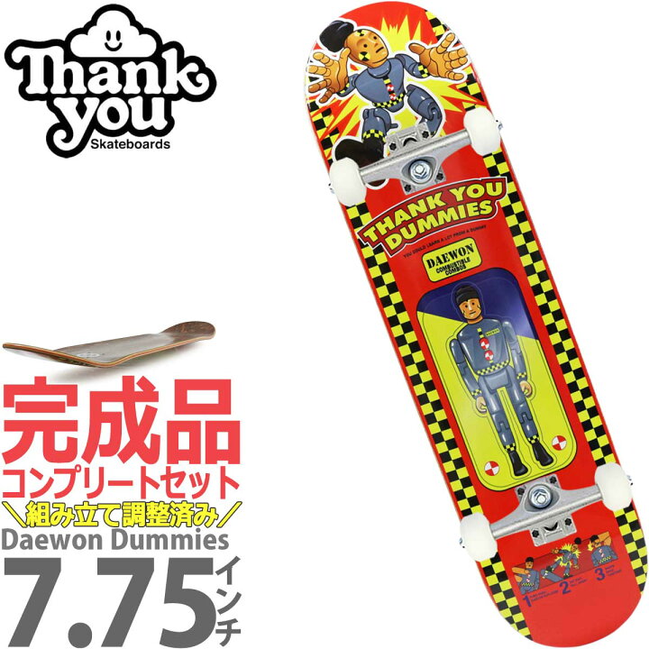 楽天市場】7.75インチ サンキュー スケボー コンプリート 完成品 Thank 