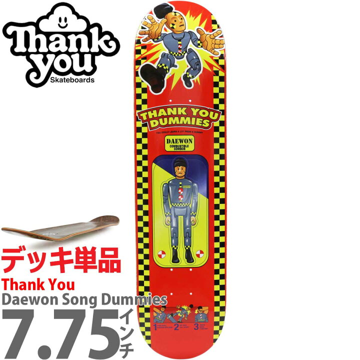 楽天市場】サンキュー 7.75インチ スケボー デッキ Thank You 