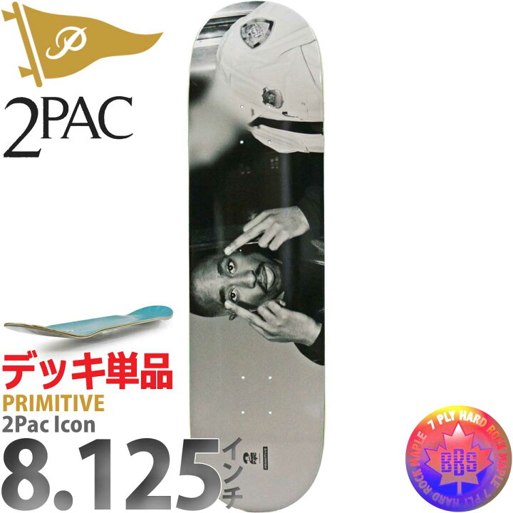 楽天市場】プリミティブ 8.125インチ スケボー デッキ Primitive 