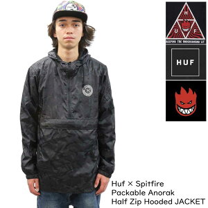 Huf × Spitfire SPTIFIRE Packable Anorak Half Zip Hooded JACKET WPbg [VOWPbg nt Xsbgt@CA R{ XP[g{[h XP{[ XP[g uh Y n[tWbvWPb