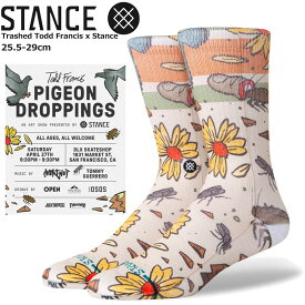 Stance ソックス スタンス Todd Francis Trashed 靴下 Stance Socks トッドフランシス アーティスコラボ メンズ 25.5-29.0cm ギフト 男性 彼氏 プレゼント 贈り物 ゴルフ ゴルフソックス 厚手 スポーツ トレーニング