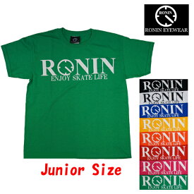 Ronin Eyewear ロニンアイウェアー ENJOY SKATE LIFE S/Sleeve Junior Tee キッズ スケボー スケート サングラス ロニン アイウェアー Tee Tシャツ