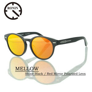 Ronin Eyewear �T���O���X���j���A�C�E�G�AUV�J�b�g MELLOW Shine Black/Red Mirror Polarized Lens