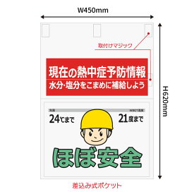 熱中症 対策 予防 ポケット 標識 垂れ幕タイプ 熱中対策 暑さ対策 呼びかけ 現場