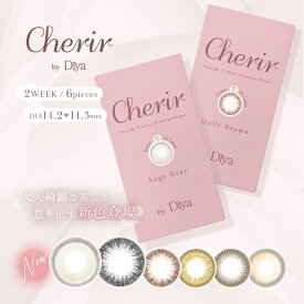 シェリール バイ ダイヤ Cherir by Diya 1箱6枚(メール便送料無料) カラコン ツーウィーク 14.2mm 14.3mm 2week 度あり 度なし Diya
