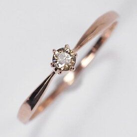 天然ダイヤモンド0.1ct×ピンクゴールド ソリティアリング 指輪 【ダイヤモンドリング 婚約指輪 エンゲージリング プロポーズリング】