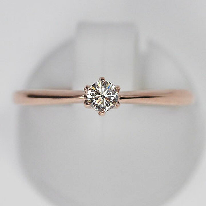 楽天市場】婚約指輪 K10PG（ピンクゴールド）・ダイヤモンド0.1ct（SI  