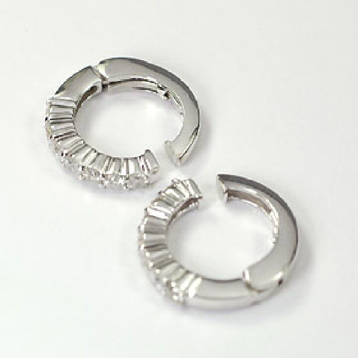 楽天市場】ピアリング イヤリング ダイヤモンド K18WG・ダイヤ0.56ct  