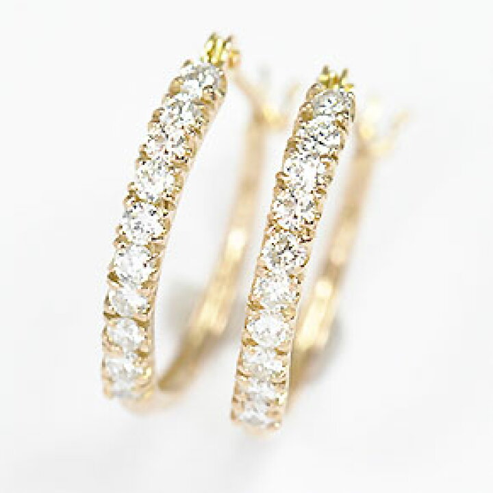 楽天市場】ダイヤモンド ピアス エタニティー 天然ダイヤ0.3ct（VS 