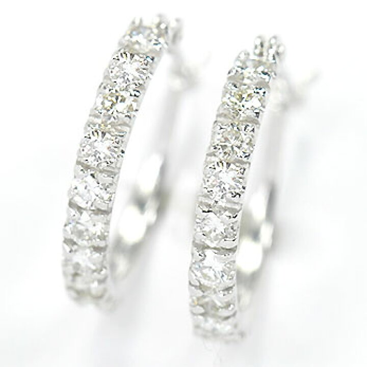 楽天市場】ダイヤモンド ピアス エタニティー 天然ダイヤ0.5ct（SI 