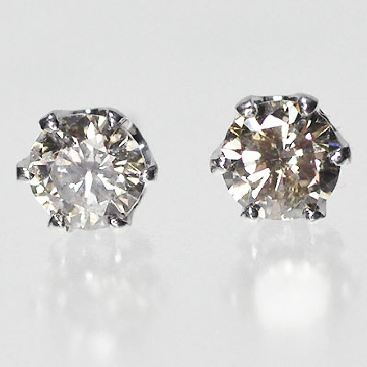 楽天市場】プラチナダイヤモンドピアス プラチナ・ダイヤモンド0.5ct 