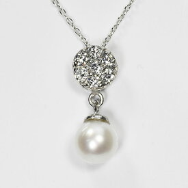 花珠真珠 6mm珠 ネックレス ダイヤモンド0.2ct アコヤ本真珠 ミステリーフラワー 天然ダイヤモンド