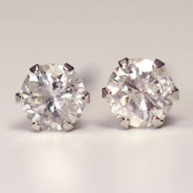 プラチナ ダイヤモンド ピアス 一粒 プラチナ・ダイヤモンド0.5ct（鑑別書付）　スタッドピアス　1粒ピアス【あす楽対応】