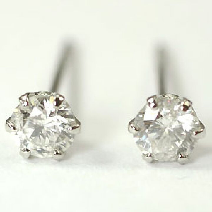 楽天市場】プラチナダイヤモンドピアス 0.3ct Pt900 一粒 スタッド 