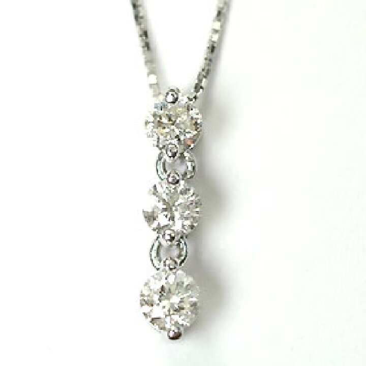 楽天市場】ダイヤモンド ネックレス トリロジー 天然ダイヤモンド0.3ct 