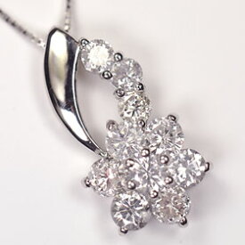 プラチナ ダイヤモンド ネックレス スウィートテン SIクラス プラチナ・ダイヤモンド1.0ct　スウィートテンフラワーペンダント(ネックレス） 結婚10周年記念 スウィート10ダイヤモンド