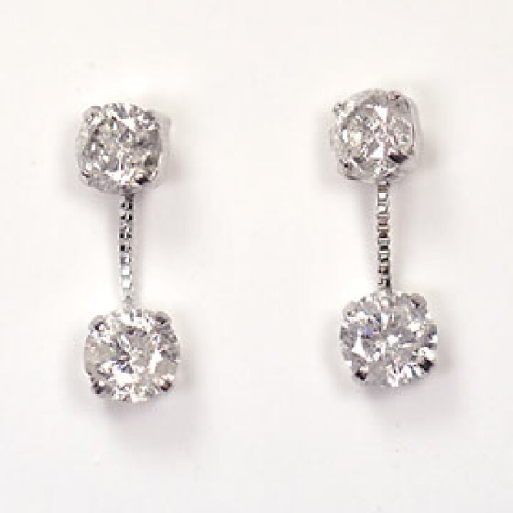 楽天市場】ダイヤモンド ピアス 天然ダイヤ0.5ct×ホワイトゴールド 2 