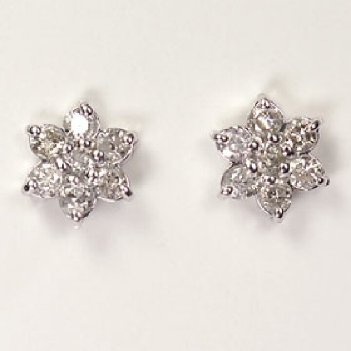 楽天市場】ダイヤモンド ピアス 天然ダイヤ0.2ct×ホワイトゴールド 7  