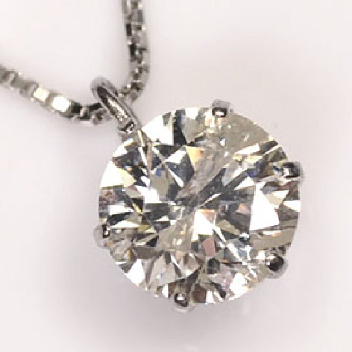 楽天市場】プラチナ ダイヤモンド ネックレス 一粒 0.5ct（鑑別書付  