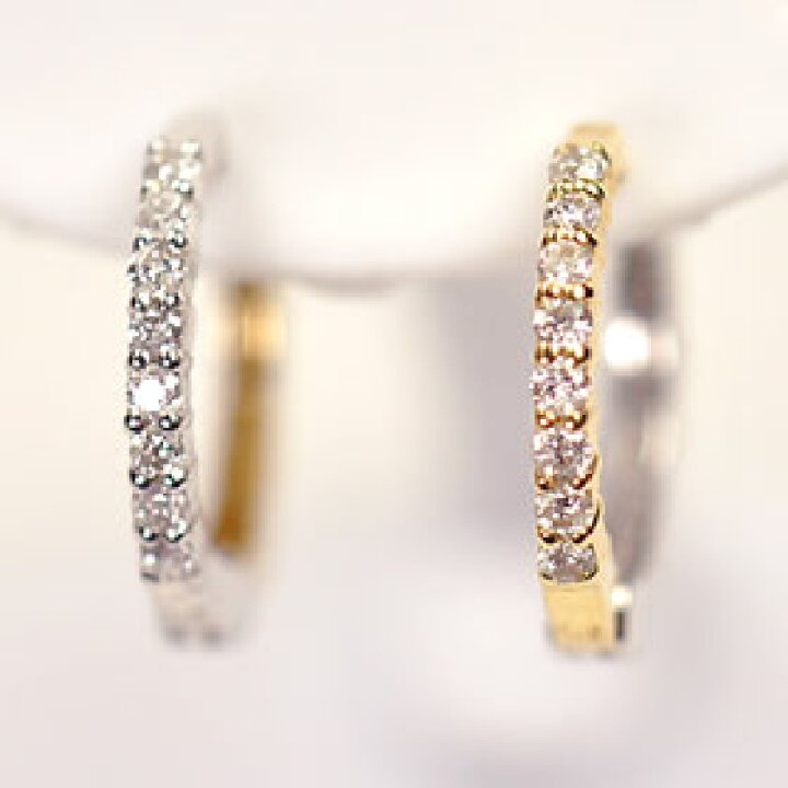 楽天市場】ピアリング イヤリング ダイヤモンド0.3ct K18 ゴールド 