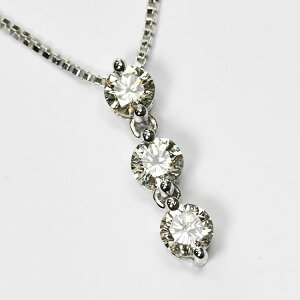 ネックレス スリーストーン ダイヤモンド siクラスの人気商品・通販 