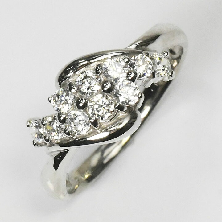 楽天市場】プラチナ ダイヤモンド0.5ct スウィートテンリング H&C 鑑別 
