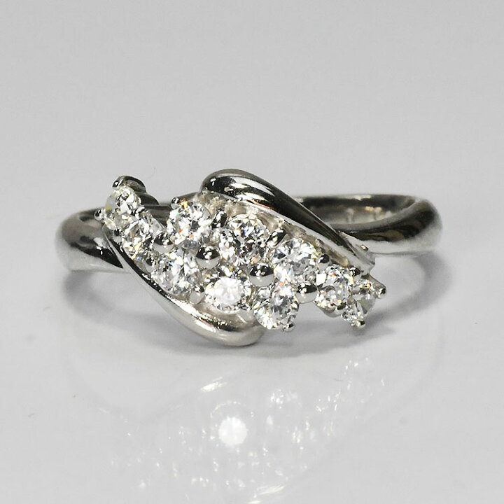 楽天市場】プラチナ ダイヤモンド0.5ct スウィートテンリング H&C 鑑別 
