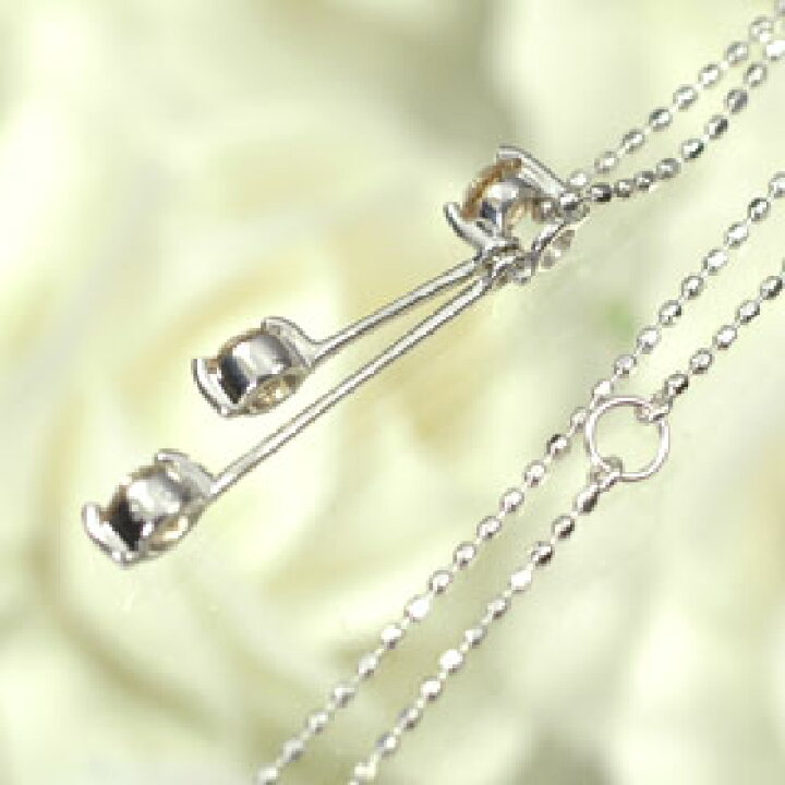 楽天市場】ダイヤモンド ネックレス K18WG・ブラウンダイヤ0.35ct 