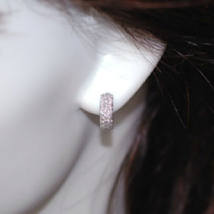 楽天市場】ダイヤモンド ピアス パヴェ 1カラット K18WG・ダイヤモンド 