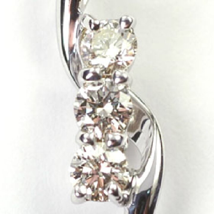 楽天市場】ダイヤモンド ネックレス K18WG・ダイヤモンド0.3ct スリー 