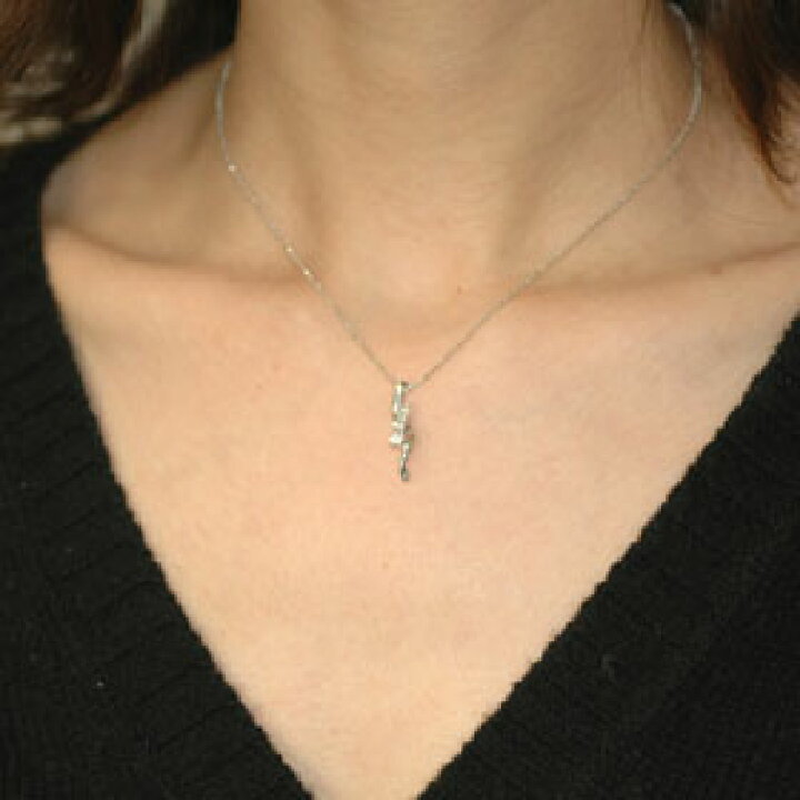 楽天市場】ダイヤモンド ネックレス K18WG・ダイヤモンド0.3ct スリー 
