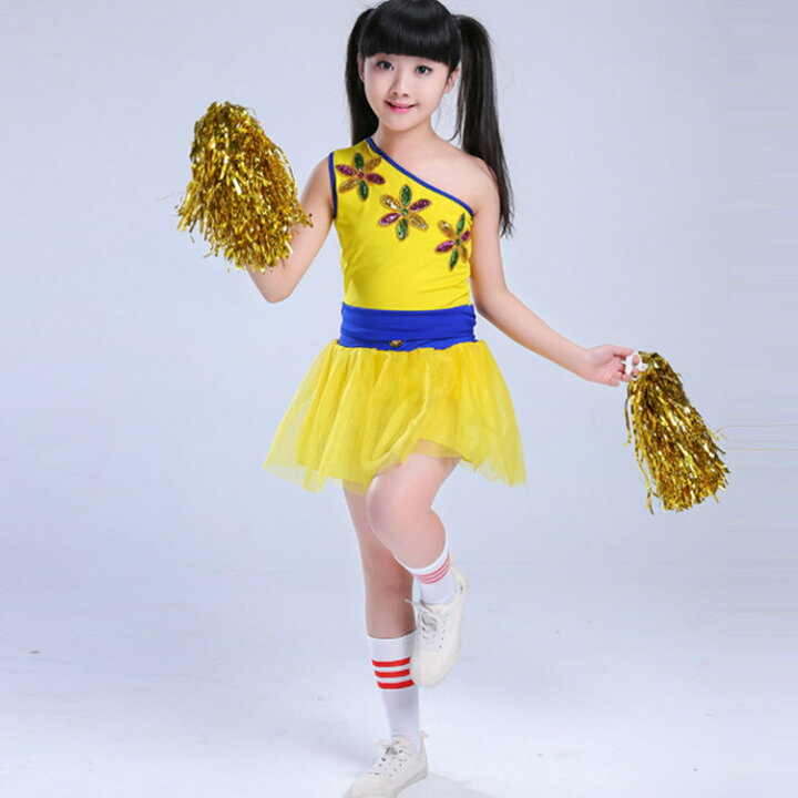 キラキラ ダンス セットアップ スカート 1 幼稚園 女の子 キッズダンス衣装 子供 かわいい ワンショルダー
