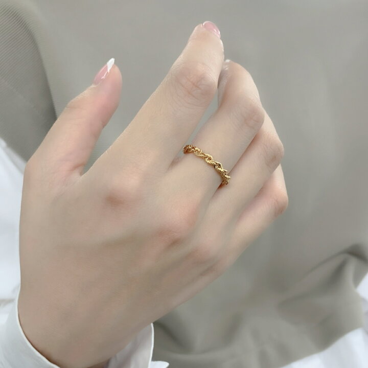 Aランク【ジュエリー】ダイヤモンドリング/K18YG/9号/2.7g/0.03ct  