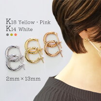 楽天市場】18k フープピアス 2mmの通販