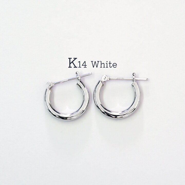 楽天市場】K18 フープピアス 18K 2mm×13mm ピアス フープ 18金 