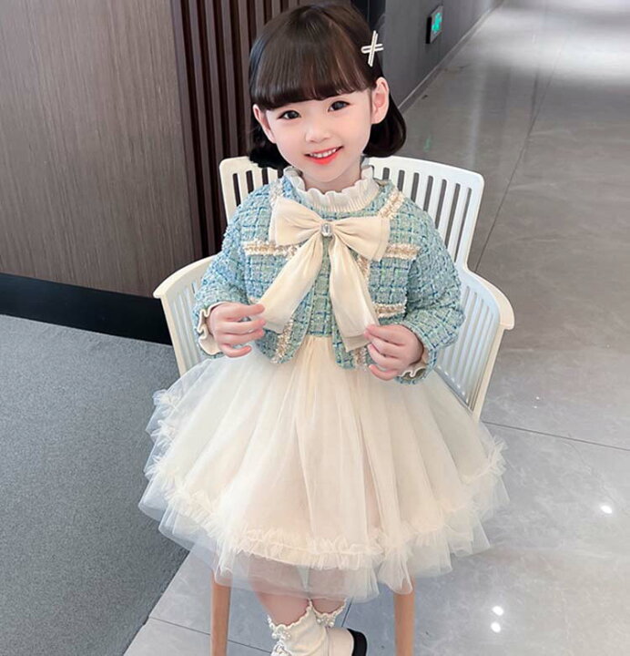 楽天市場】入学式 スーツ 女の子 ツイードジャケット 子供 ドレス  