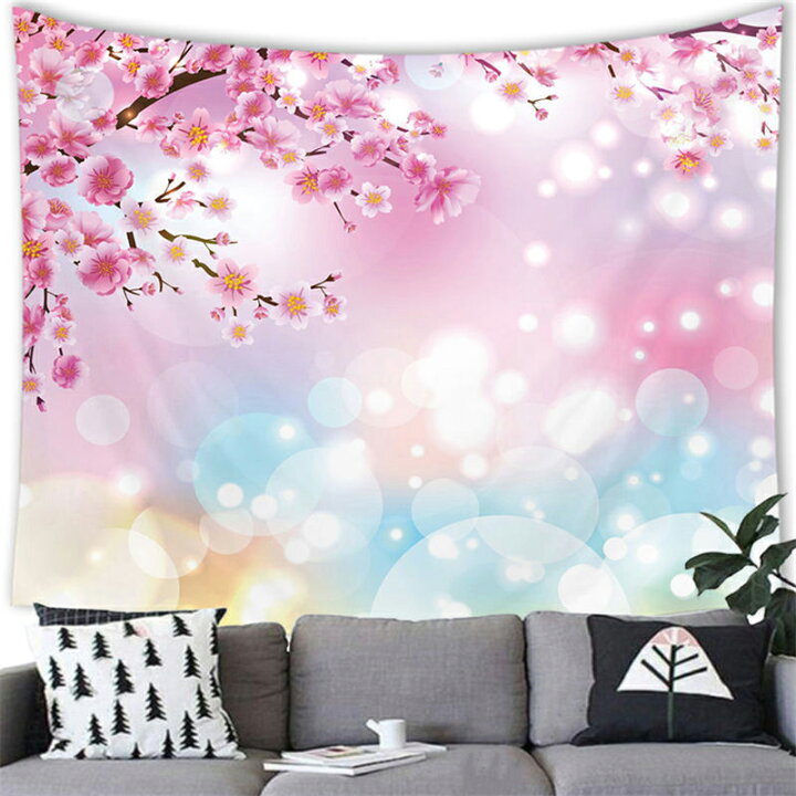 楽天市場 230cmx180cm タペストリー 大きい おしゃれ 壁掛け 桜 風景 花 タペストリー 特大 ナチュラル 北欧 目隠し 背景布 フックおまけ 大判 大きい 部屋 屋外 壁 飾り ポスター グッズ 小物 デコレーション インテリア 布 絵 3d お祝い 新宅 お店