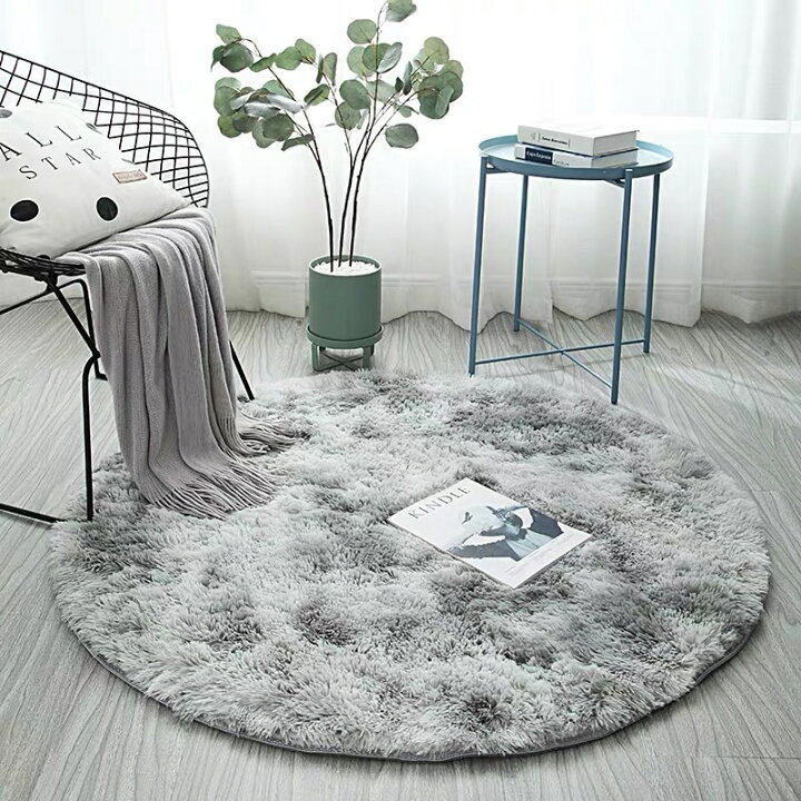 楽天市場】ラグ 120×120cm ラグマット 円形ラグ 北欧 シャギーラグ 