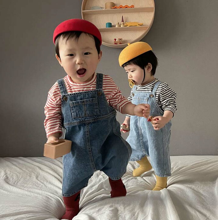 楽天市場 ベビー サロペット パンツ デニム ベビー服 キッズ ユニックス オーバーオール オールインワン デニムパンツ ジーンズ ダメージ 子供服 秋冬 男の子 女の子 秋 冬 春 洋服 可愛い オシャレ プチプラ スナップボタン付き 新生児 66 70 80 90 Cute Space