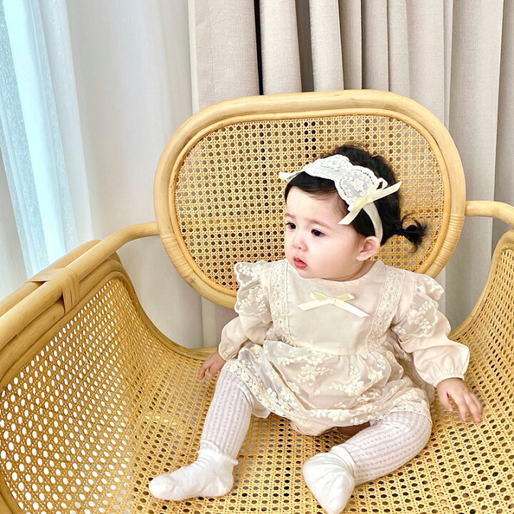 楽天市場 0 3才 ベビー服 ベビー 女の子 50 60 新生児 花刺繍 春 秋 長袖 おしゃれ ベビー 6ヶ月 レース 白ワンピース 服 子供服 女の子 ナチュラル セレモニードレス 春物 夏服 セットアップ オールインワン ロンパース 可愛い 出産祝い プレゼント 60 70 80